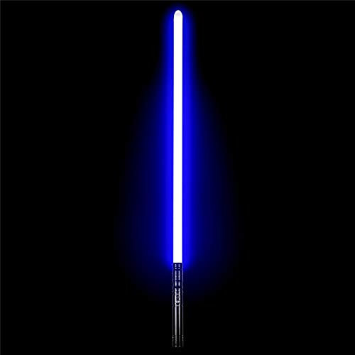 Duel Light Saber - Metal Aluminum Hilt Force FX Lightsaber with 6 Sound Fonts LED Rechargeable Light Sabers for Adults and Kids (Black)
