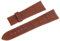 Revue Thommen 22 mm Uhrenarmband in Braun Kroko Optik aus Echtleder für Faltschließe
