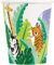 Unique Party Paper Cups | 8 Pcs. Lot de 8 gobelets en carton Motif animaux de safari, 78356, multicolore