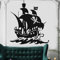 Zdklfm69 Wandtattoos Wandaufkleber Schiffe Boot Segeln Piratenkapitän Schädel Abnehmbare Tapete Vinyl Murals Home Decor 77x86cm