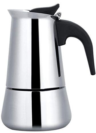 TOPINCN Coffee Pot, Portable Stainless Steel Coffee Pot Moka Espresso Maker Mocha Pot(200ml)
