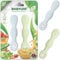 BABYUM® Pack 2 Pré Cuillères d'Apprentissage pour Enfants et Bébés 1er, 2eme Age (+4 /+6/+12 mois) - Ideal Diversification Alimentaire DME BLW - Vaisselle et Couvert Ergonomique (Rose & Pêche)