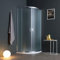 Box doccia semicircolare 80x80 satinato vetro 6 mm apertura scorrevole | GIada