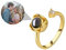 Personalisierter Foto Projektions Ringe Ich liebe dich 100 Sprachen Ring Benutzerdefinierte Foto 925 Sterling Silber Ringe Offener Verstellbarer Blume Ringe Schmuck Geschenk für Frauen Mädchen