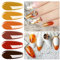 Vishine Gel Collection - Esmalte de uñas en gel semipermanente, efecto carey tortuga roja, coral, tostado, ámbar, naranja, juego de 6 colores, UV y led, estuche de 8 ml