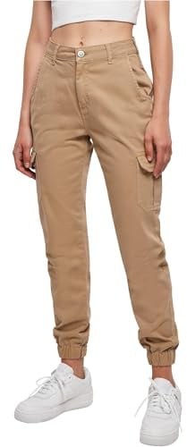 Urban Classics Damen Ladies High Waist Cargo Pants unionbeige, 26