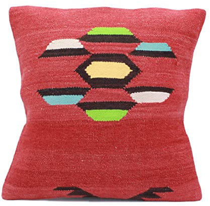 Kelim Kissen, 40x40 cm, Kelim Kissenbezug, Kelim Dekokissen, 16x16 inch, Kilim Lumbar Pillow, Throw Pillow Cover, Kilim Pillow Cover, 1558