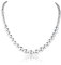 Diamond Treats Damen Silber Halsketten für Damen und Mädchen, 925 Sterling Silber Italienisches Design Kugel Statement Halskette, Silber Perlen-Kette