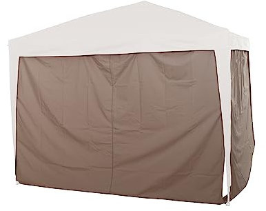 Set-Seitenteile Taupe zu Starter Faltpavillon 3 x 3 m, Bezug aus 140 g/m² Polyester, PU-beschichtet, 4 Stück, Taupe