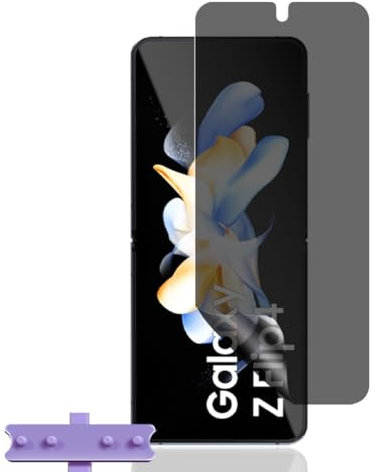 Jewloofa Protector Pantalla para Samsung Galaxy Z Flip 4, 1 Pieza TPU Privacidad película protectora, con Herramienta de Posicionamiento Privacidad Película Protectora para Galaxy Z Flip4