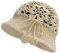 ZLYC Damen Sommer Baumwolle Handgemachte Stricken Fishermütze(Gehäkeltes Beige)