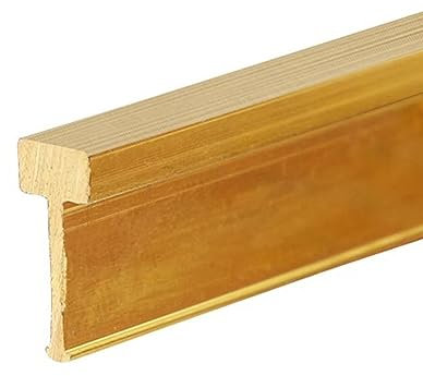 Übergangsprofil Gebürstetem Massivem Messing Boden Übergang Streifen, Schwellenleiste Von Holz zu Fliesen für Türöffnungen, Zuschneidbare Randleiste / Zierleiste, 1 M Lang ( Size : W5xH12mm(0.2x0.47
