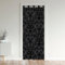 Adults Black Damask Blackout Curtain Antique Victorian Baroque Door Curtain Gothic Vintage Floral Doorway Curtain Bohemian Exotic Privacy Door Drape, 1 Panel, 52W X 80L