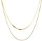 NOLAIA Gioielli da donna in acciaio inossidabile placcato oro per un look elegante e sobrio – Collana a 2 file lunga adattabile – Regalo per la festa della mamma, San Valentino, Natale, compleanno.,