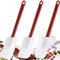 Silicone Rubber Spatula Set of 3, Commercial Rubber Spatulas 9.5 Inches, Heat Resistant Silicone Spatula Set (2 Scrapers+1 Spatula(9.5In)