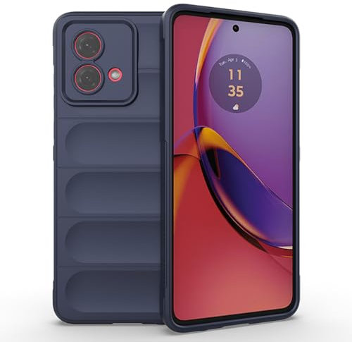 SEAHAI Case for Motorola Moto G84 5G, Sturdy Shockproof Case Soft Silicone Airbag Design Rubber Cover Heavy Duty Protection Ultra Thin Cover - Dark blue