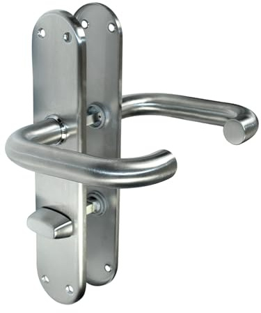 Hoppe Zimmertür Türbeschlag, Reparaturbeschlag, extra breit, WC Ausführung Langschild, Edelstahl VA, E138Z/3334