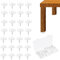 50 Stück Möbelgleiter Kunststoff Stuhlgleiter 20mm Tischgleiter Gleiter Bodenschutz Filzgleiter mit Nagel Möbel Kunststoffgleiter Weiß Bodengleiter für Stuhl Tisch Sessel Gartentisch Gartenstühle