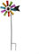 HEBEOT Moulin à Vent de Jardin Moulin Vent en métal 73 cm, Moulin à Vent d'extérieur Fleurs coloràes décoration de Jardin rotative àpour 360 degrés Sculpture de Vent en Plein air