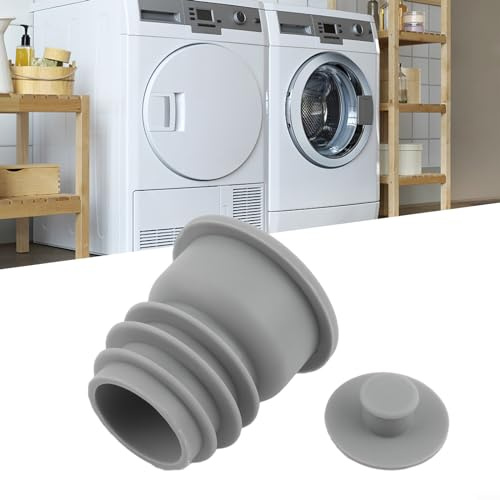 Joint de Tuyau de Vidange, Bague d'Étanchéité 38mm Grise avec Finition Anti-Fuite pour Évier, Standard-Fit Connecteur d'Évacuation