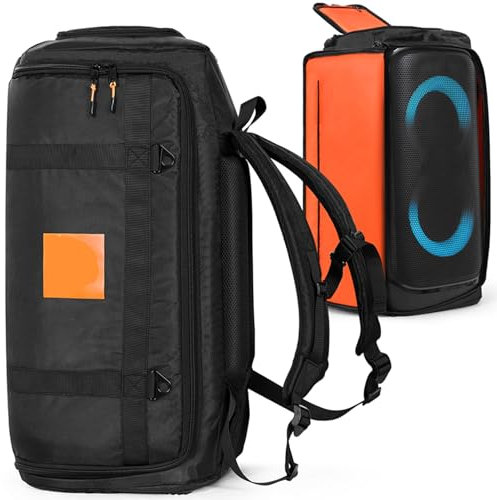 Reise-Tragetasche, Schulter-Aufbewahrungstasche, kompatibel mit JBL PARTYBOX 320-Lautsprechern und Zubehör, tragbare Lautsprecher-Tragetasche, Staubschutzhülle, Rucksack, Schwarz