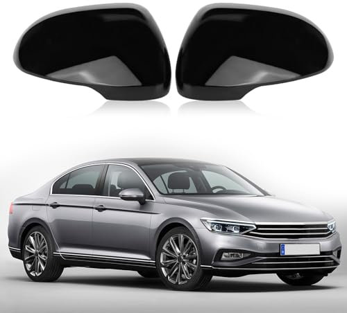 1 Paar Spiegelkappen, Türaußenspiegelkappe, Rückspiegelkappe, Seitenspiegelabdeckungen, passend für Passat B8 2016-2019 (schwarz)