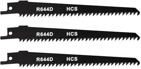 PAYA Säbelsägeblätter Sägeblatt Holz 3 Stk Säbelsägeblätter Set E-cut Zubehör aus HCS zum Schneiden von Bauholz Holzpaneele Platten MDF Sperrholz Kunststoff speziell für Einstiche R644D