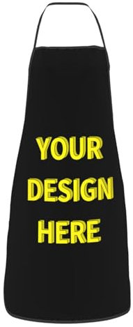 FEICANSEN Personalised Apron Custom Printed Logo Any Text Photo Customise for Home Kitchen, Restaurant, Coffee house Apron Gift.