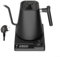 HEBEOT Coffee And Tea Kettle - 1200W 1 Litre Gooseneck Teapot Thermostatic Electric Kettle Silent Boiling Automatic Detection Of Boiling Point For Milk, Coffee, Tea(Black)