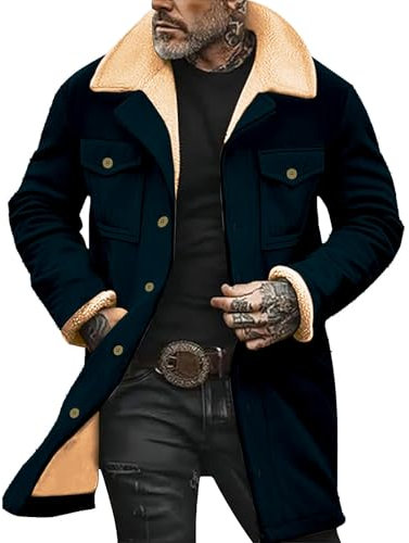 Generisch damen jacken sale reduziert Winterjacke Herren Lang Warm Jacke Fleecejacke Trenchcoat Übergangsjacke Streetwear Wintermantel Winddichter Mantel schuhe damen sale marken