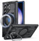 FNDMIL für Samsung Galaxy S22 Ultra/S23 Ultra Hülle mit MagSafe [Integrierter Kameraständer][Militär Stoßfest][Doppelschichtiger Hülle] Outdoor Handyhülle für Samsung S22 Ultra/S23 Ultra Case,Schwarz
