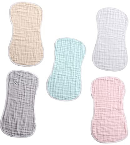 Toyvian 5stücke Baumwolle Spucktücher Waschbar Für Junge Mädchen Neugeborene Spucktuch Spucken Schutz Speichel Atmungsaktiv Leicht Trocknend