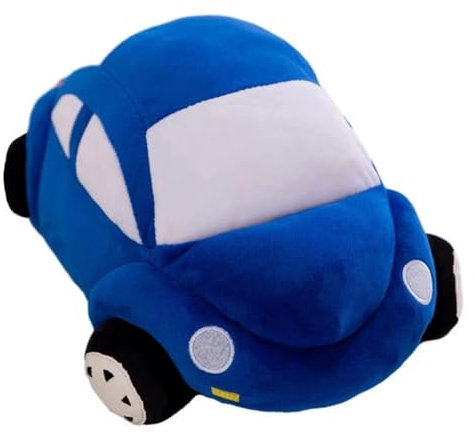 Boddceto Auto-Plüschkissen, Cartoon-Auto, Plüsch-Wurfkissen, Sofa, Schlafzimmer, Dekorationsartikel, Kinder, Blau