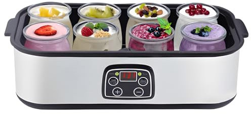 Yaourtière, Yaourtiere Ultime, avec Minuterie Numérique et Contrôle de la Température, pour Yaourts Fermentés Maison