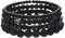 TREABEAR 4PCS Mens Beaded Bracelet, Armband Herren Schwarz, Perlenarmband, Bracelet Schwarzer Turmalin,Lavastein Armband, Schmuck Herren Armband Set für Täglichen Tragen Und Verschenken