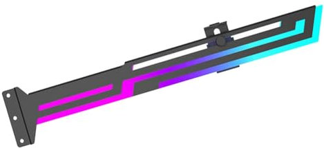 Juqoyue Power Train ARGB Graphics Card GPU Holder Adjustable Height Horizontal GPU Bracket AURA GPU Video Card Holder