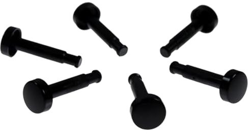 Aspares Lot de 6 boutons de minuterie en acier inoxydable pour four et cuisinière Compatible avec Falcon Noir