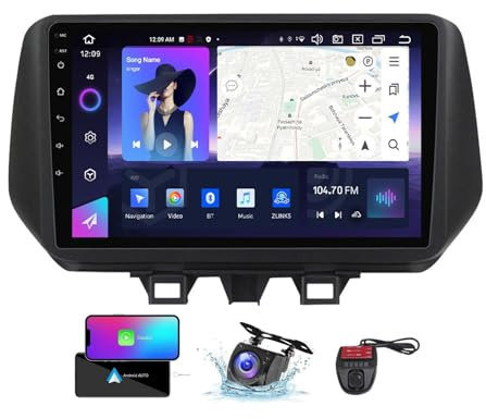 ZZPHKK Android 13 Car Radio Stereo 2 DIN für Hyundai Tucson IX35 2019-2021 mit Carplay Android Auto GPS Navigation 9 Zoll FM RDS DAB+ Auto Radio Player mit Bluetooth/SWC/Rückfahrkamera DVR(NF-7)