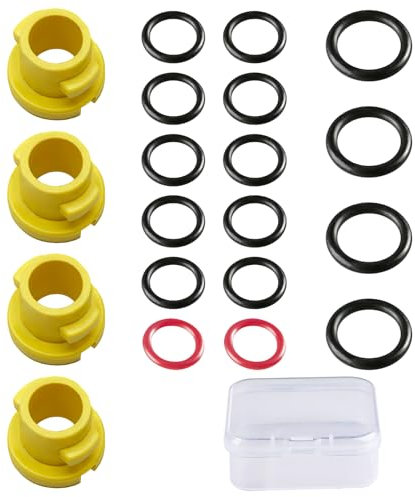 O-Ring Seal Kit Compatible with Karcher Pressure Washer, Compatible with K2 K3 K4 K5 K6 K7 Hose Nozzle, Durable Rubber O Rings for Quick Replacement, Leak Fix, 2.640-729.0 Cleaning Attachment Seals