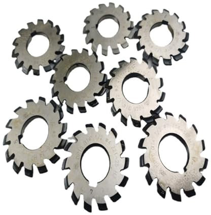 Evolventengetriebe, Zahnradfräser, 8er-Pack M1.5 Kegelrad mit geraden Zähnen HSS PA20 Grad Fräser Nr. 1-8 for die Zahnradbearbeitung