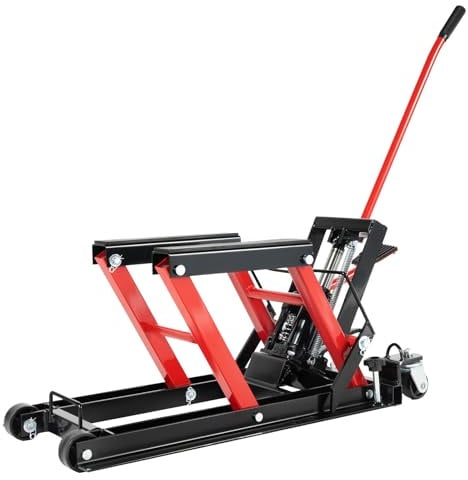 Motorrad Hebebühne Hydraulisch 680kg Traglast Klappbar Werkstatt Garage Lift Tisch Scissor Höhenverstellbar 78x35x84cm Fußhydraulik