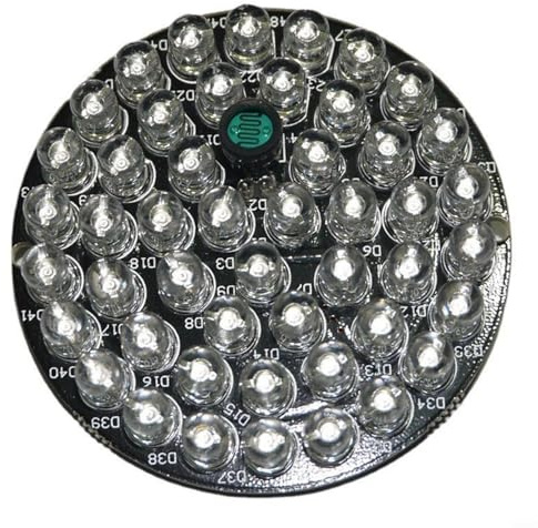 EffiFish LED-Beleuchtungsplatine, 940 Nm, IR-Panel für Überwachungskameras, keine Rotlicht-Emission, 48-LED-Kupferplatine, DC 12 V/200 mA