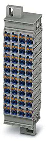 PHOENIX CONTACT PTMC 1.5/32-2H/BU 19Z Rangierwabe, 500 V, 17,5 A, Querschnitt 0,14 mm²-2,5 mm², AWG 14-26, Polzahl 32, Anzahl Anschlüsse 128, Breite 34,4 mm, Länge 111 mm, Blau, 19''-Rack, 24 Stück