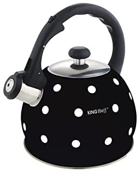 Flötenkessel Whistling Kettle Teekanne Wasserkanne Wasserkessel (Schwarz)