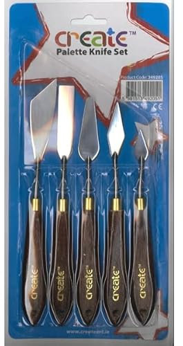 SG Education CR 349205 Metal Palette Knife, Assorted Size (Pack of 5)