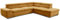 Cavadore Ecksofa Alkatraz / Modernes L-Form Schlafsofa mit Bett, Ottomane und verstellbaren Kopfteilen / Maße: 272 x 73 x 226 / Webstoff, Gelb