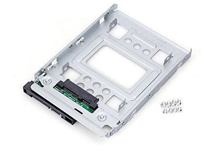 2X RGBS 2.5 SSD vers Disque Dur SATA 3.5 Disque Dur Adaptateur Caddy Plateau Cage Hot Swap Plug convertisseur Compatible avec Toutes Les bacs de Disque SATA/SAS 3.5 Caddie pour HP Dell IBM Lenovo