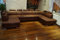 Quattro Meble Super großes Echtleder Ecksofa U-Form London U 9z 185x352x200 Sofa Couch mit Schlaffunktion, Bettkasten und Kopfstützen Echt Leder Eck Couch