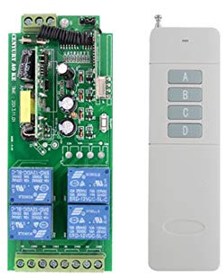 Universal Funk Fernbedienung AC85v ~ 250V 220V 230V 4 kanäle RF Funkfernschalter Empfänger Sender Reichweite 500M funkfernsteuerung lernfähig Funkschalter Hausautomation & Industrie-Automation