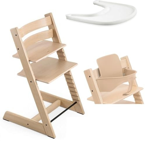 Stokke Pack Chaise Tripp Trapp Naturel Avec Baby Set - Tablette OFFERTE